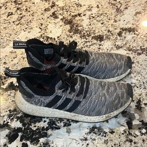 Adidas Black and White Running Shoes